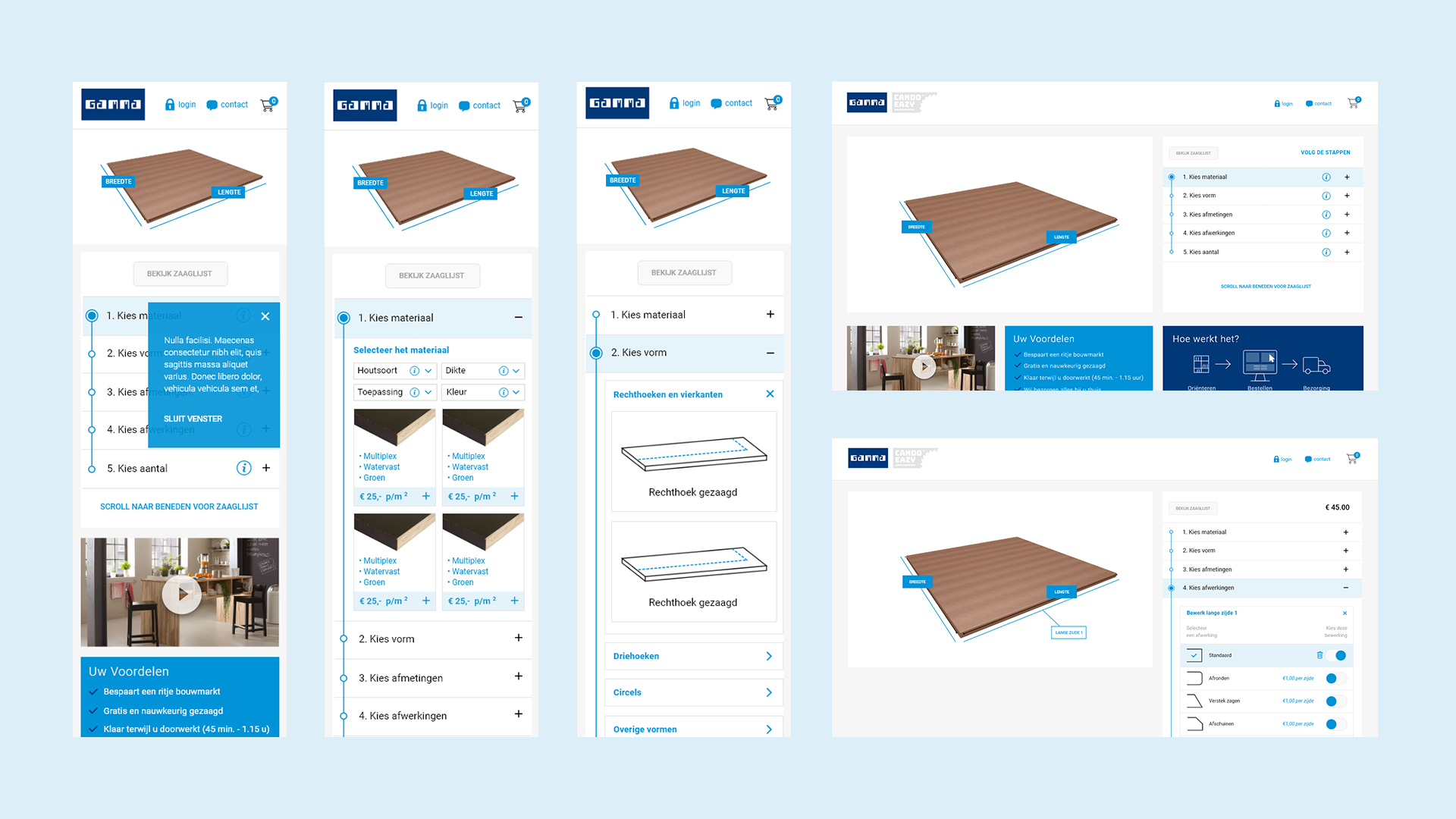 UI/UX configurator